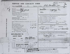 Army Casualty Form