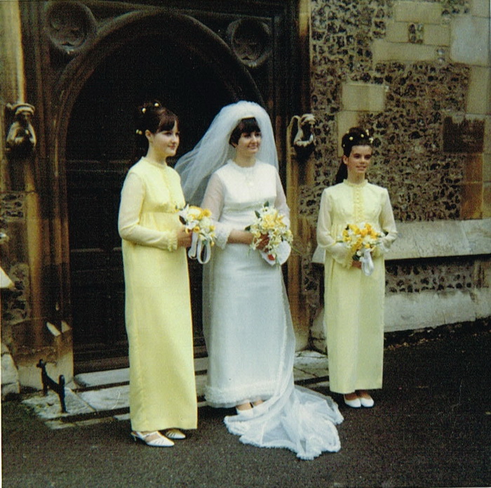 Iris Peterson with her bridesmaids